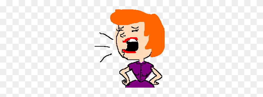 300x250 Woman Shouting Sternly - Woman Yelling Clipart