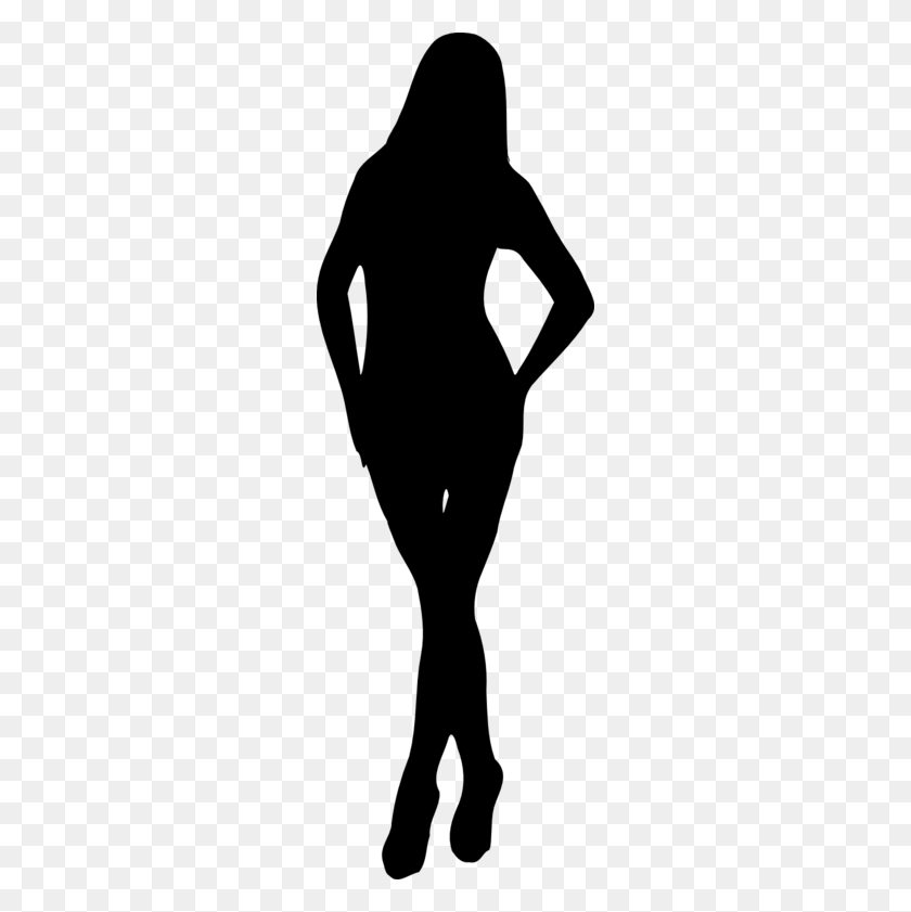 256x781 Woman Silhouette - Woman Silhouette Clip Art