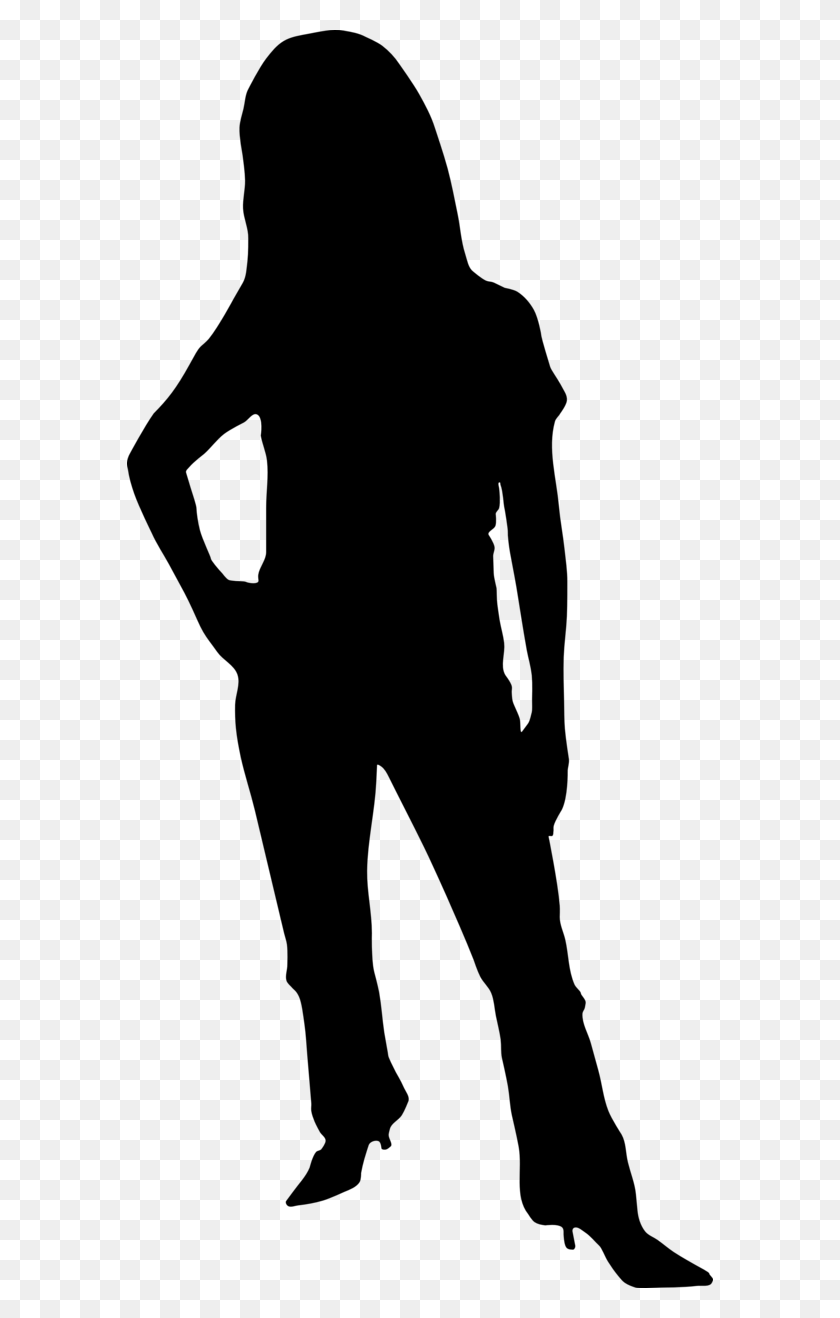 586x1258 Silueta De Mujer Clipart - Silueta De Clipart De Persona