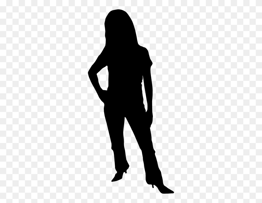 276x593 Woman Silhouette Clip Art - Female Silhouette PNG