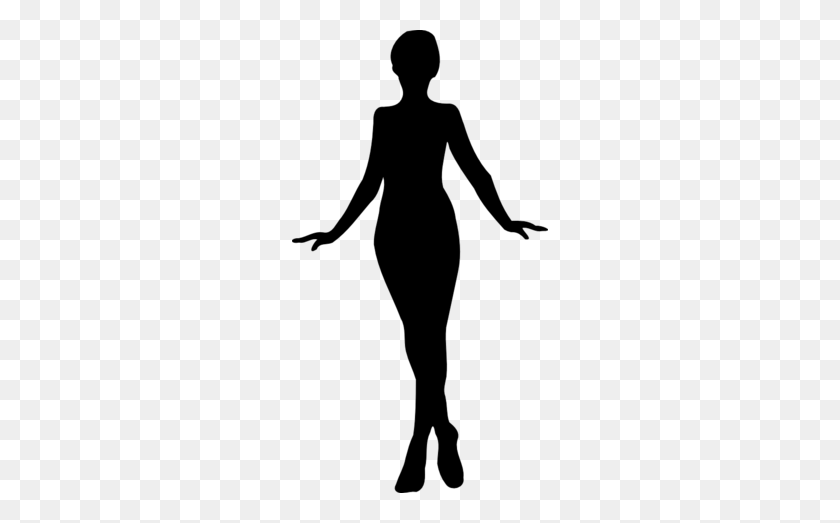 256x463 Woman Silhouette Clipart - PNG Silhouette