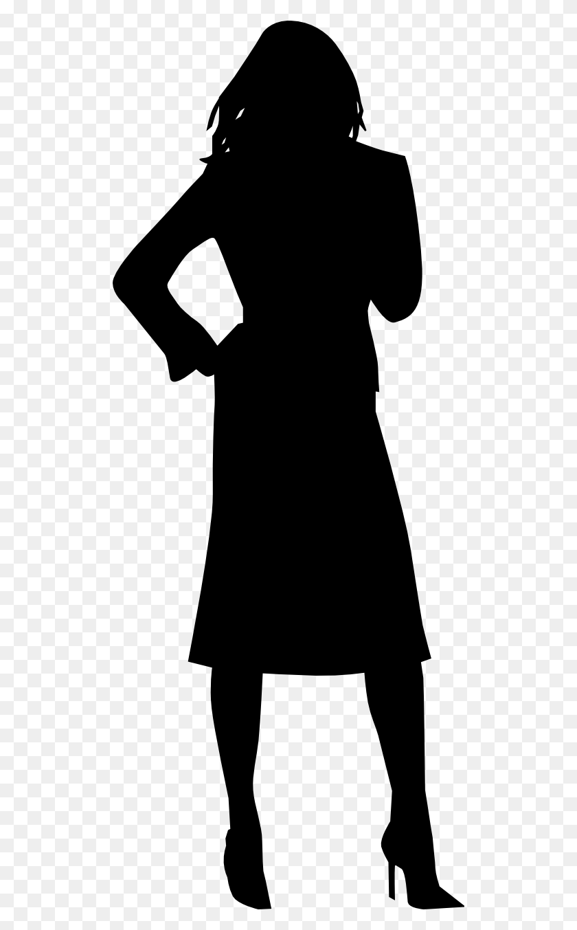 512x1293 Woman Silhouette Clipart - Lady Silhouette Clip Art