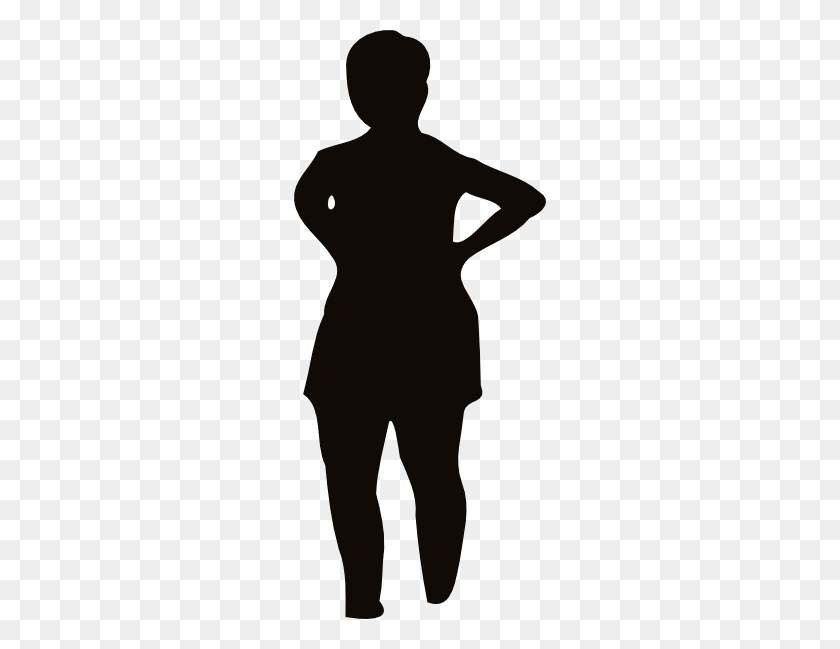 252x589 Woman Silhouette Hands In Waist Clip Art - Woman Silhouette PNG
