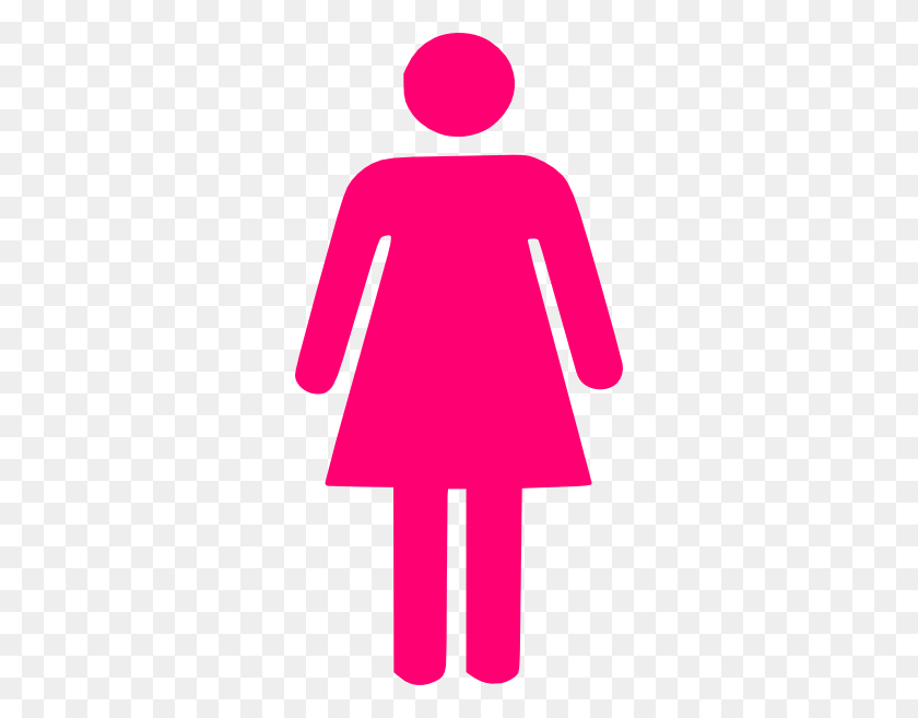 300x597 Woman Silhouette Pink Clip Art - Woman Clipart PNG