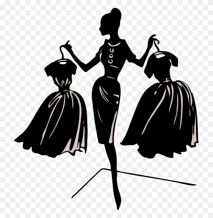 729x800 Woman Silhouette Vector Free Download - Fashion Model Clipart