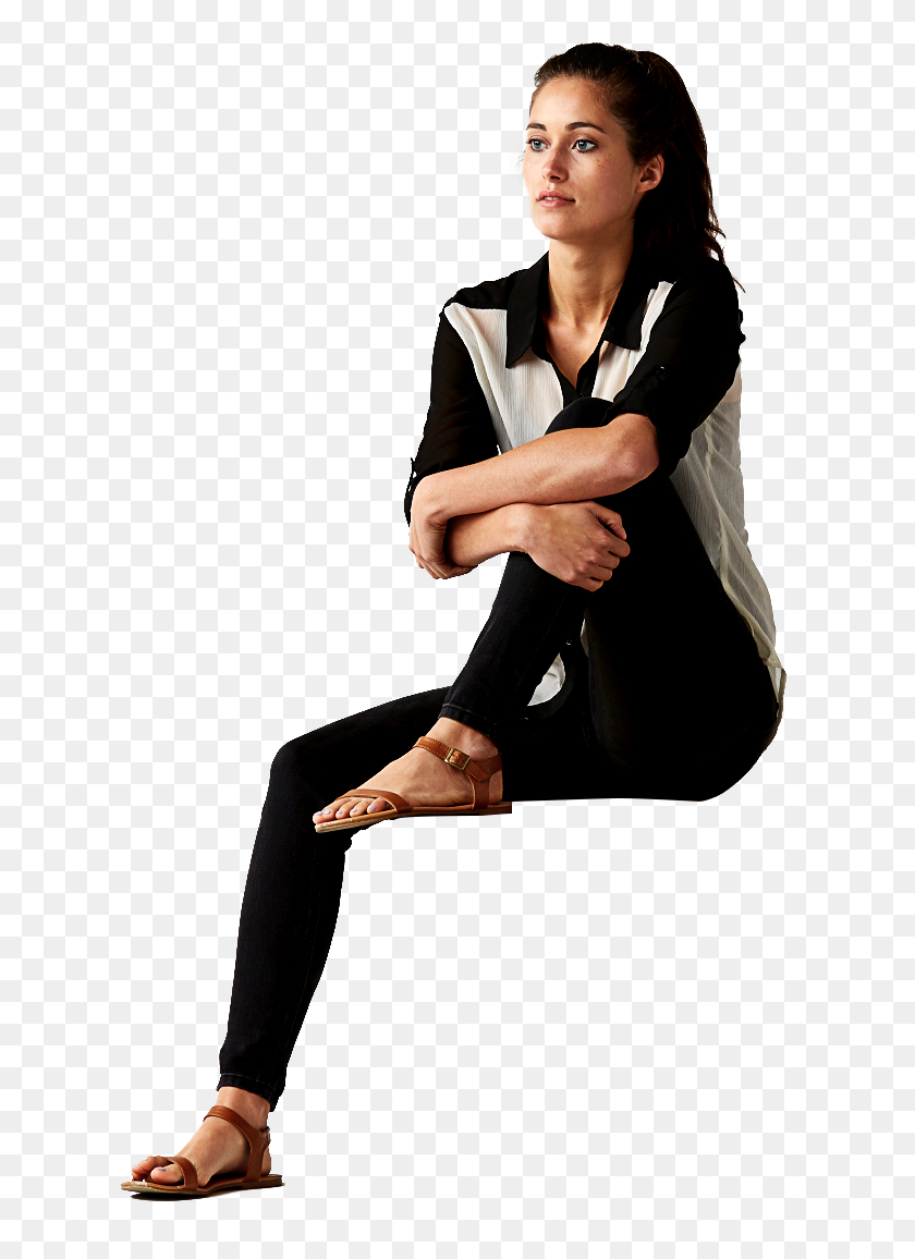 652x1096 Woman Sitting Cutout People People, People Png - Person Sitting In Chair PNG