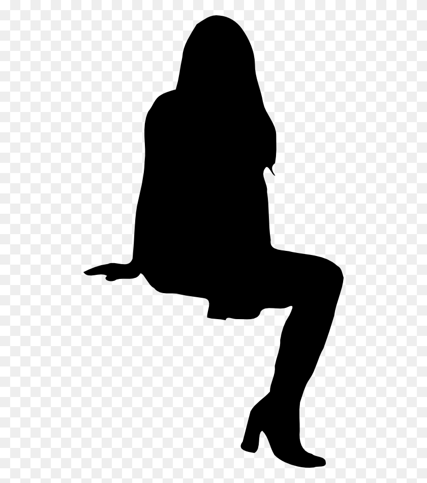 512x889 Woman Sitting Silhouette Png Png Image - Sitting Silhouette PNG