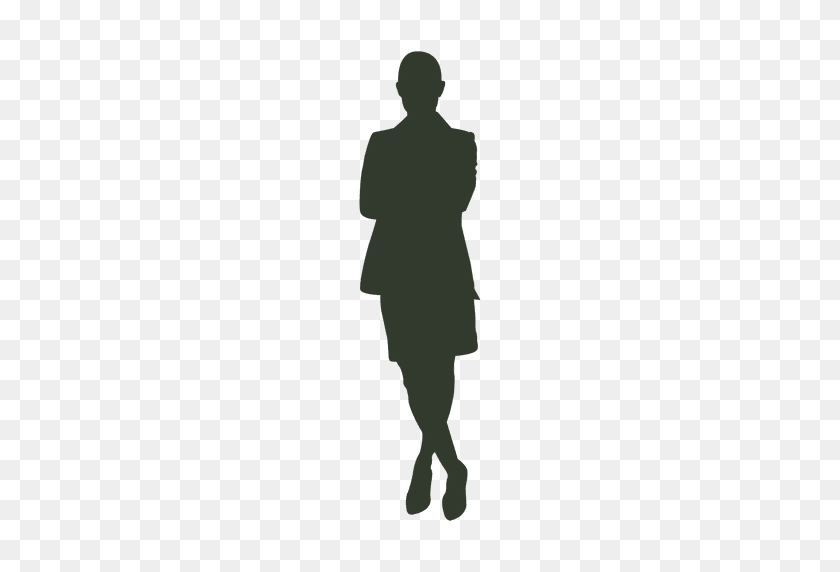 512x512 Woman Standing Pose Silhouette - Woman Standing PNG