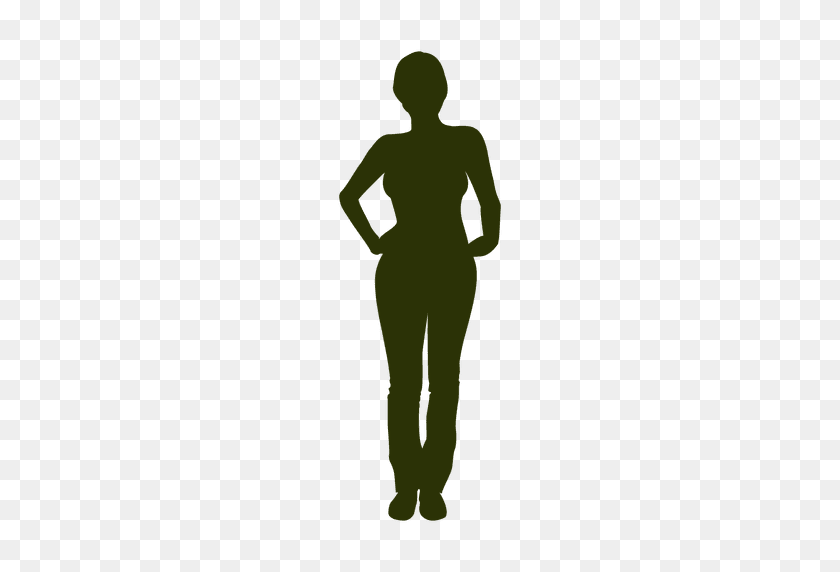 512x512 Woman Standing Silhouette - Woman Standing PNG