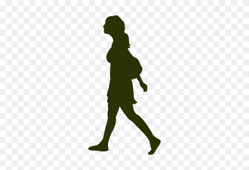 512x512 Mujer Caminando Silueta - Mujer Caminando Png