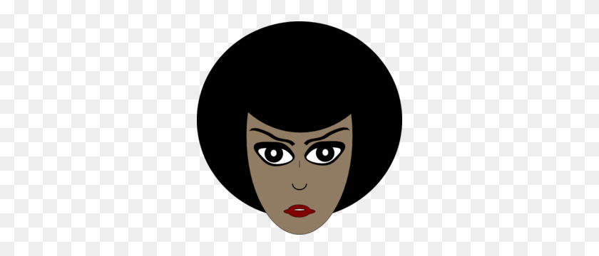 288x300 Woman With Afro Clip Art - Woman With Afro Clipart