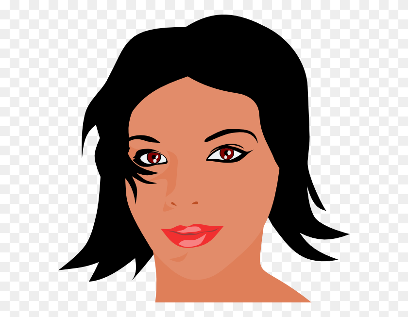 600x593 Женщина С Черными Волосами Картинки В Векторном Клипе - Женщина С Афро Клипарт
