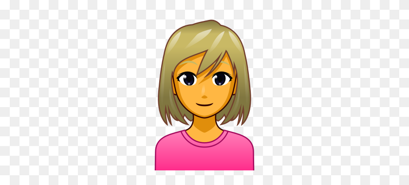 320x320 Woman With Blond Hair Emojidex - Blond Hair PNG