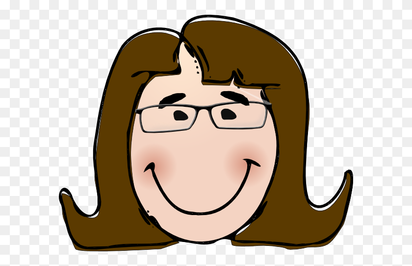 600x483 Woman With Glasses Clip Art - Girl With Glasses Clipart