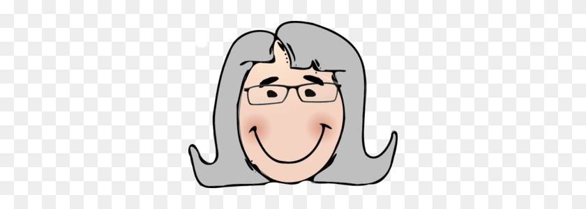 300x240 Woman With Glasses Grey Hair Clip Art - Girl With Glasses Clipart