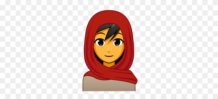 320x320 Woman With Head Scarf Emojidex - Girl Emoji Clipart