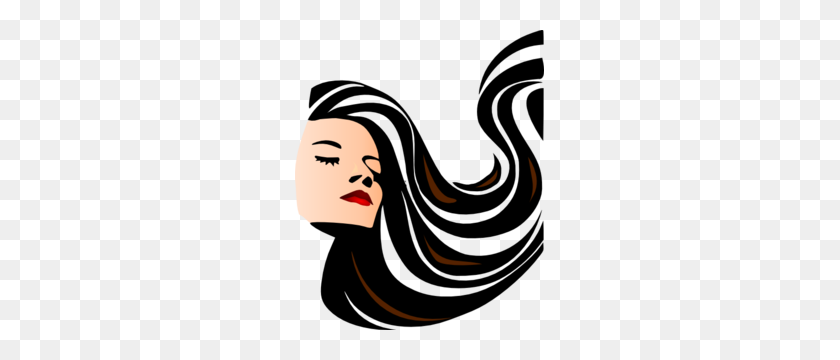 249x300 Woman With Shiny Long Hair Clip Art - Hair Clipart