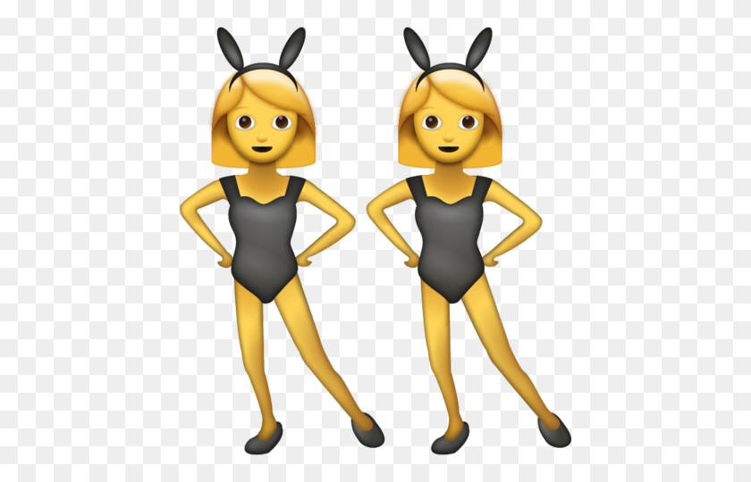 438x480 Женщины Зайчик Emoji - Девушка Emoji Png