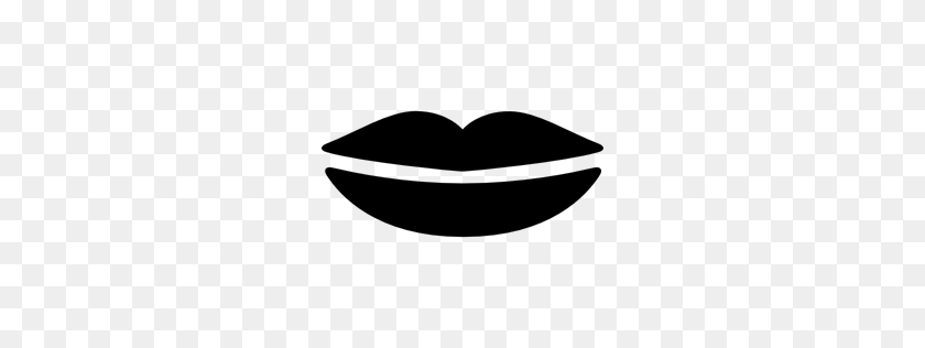256x256 Women, Lip, Shape, Shapes, Female, Feminine, Lips, Black, Woman - Lips Black And White Clipart