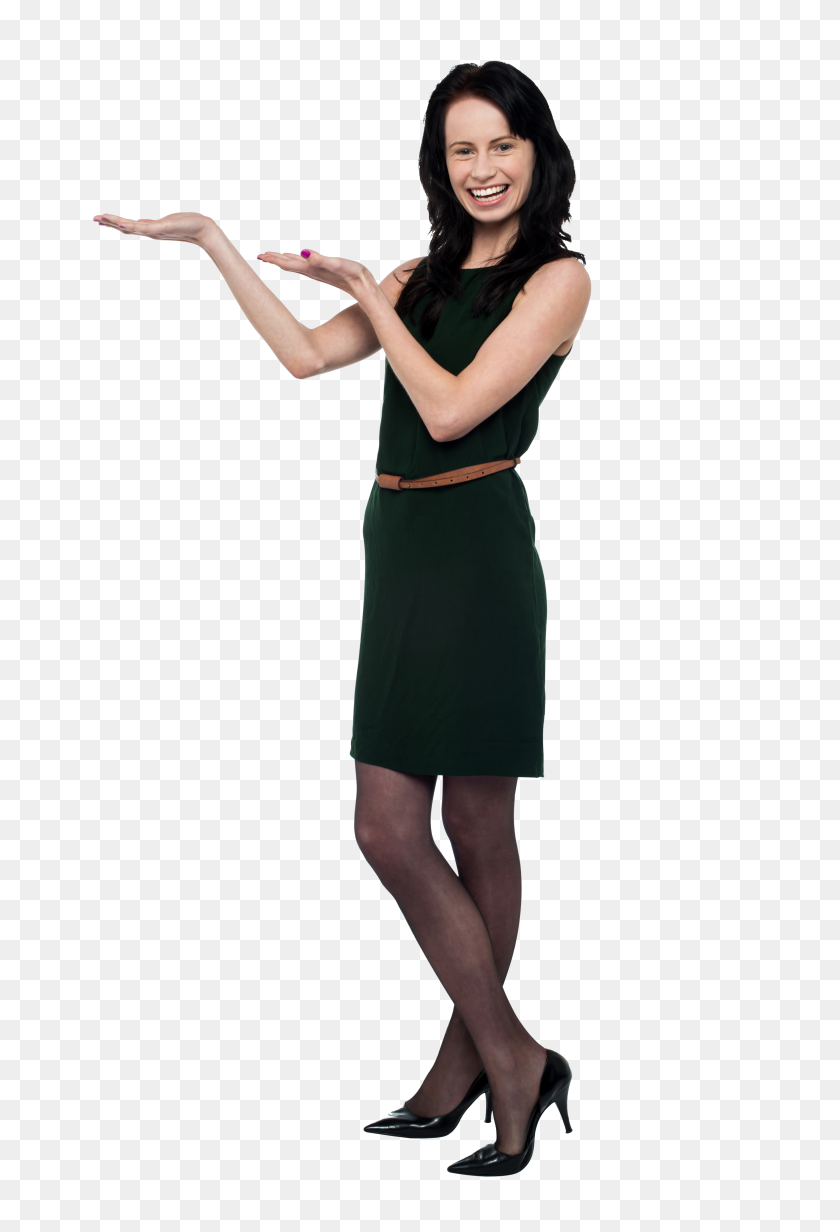 3200x4809 Women Pointing Left Png Image - People Pointing PNG