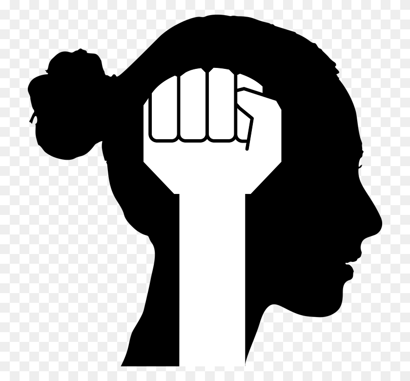 726x720 Публичная Библиотека Беркли `` Истории О Разделении Власти Женщин '' - Клипарт Black Power Fist