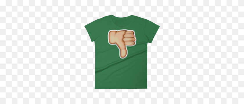 300x300 Camiseta Emoji Para Mujer - Pulgar Hacia Abajo Emoji Png