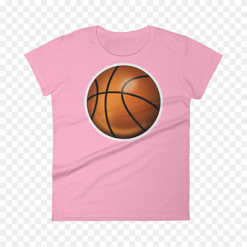 1000x1000 Camiseta Emoji Para Mujer - Emoji De Baloncesto Png