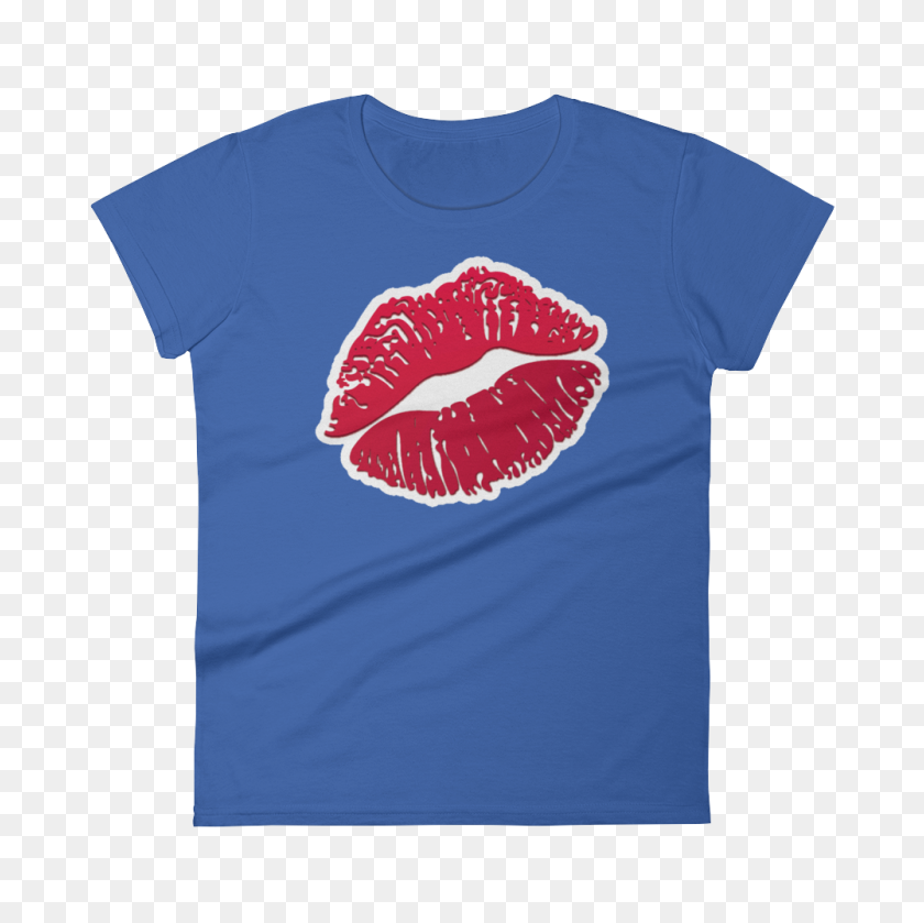 1000x1000 Women's Emoji T Shirt - Lipstick Mark PNG
