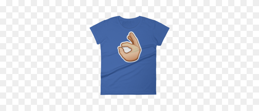 300x300 Women's Emoji T Shirt - Ok Hand Sign PNG