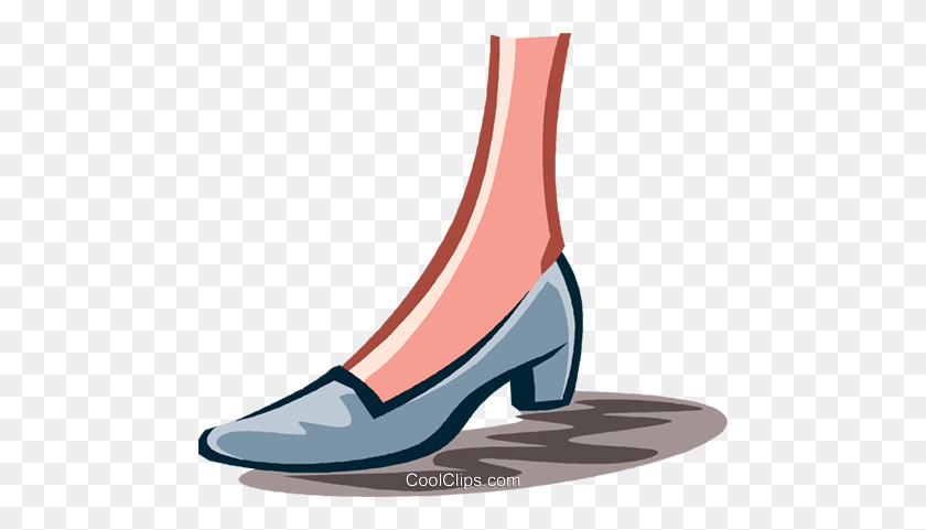 480x421 Women's Shoe Royalty Free Vector Clip Art Illustration - Womens Shoes Clipart
