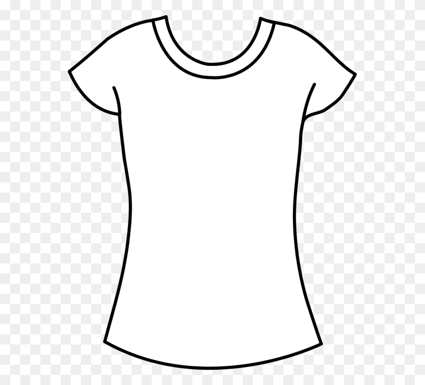 571x700 Camiseta Para Mujer En Blanco Plantilla Clipart - Camiseta En Blanco Png