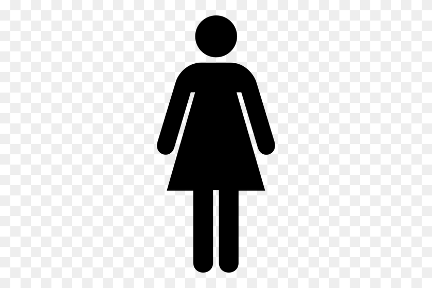 500x500 Women's Toilet Sign Vector Image - Toilet Clipart Black And White