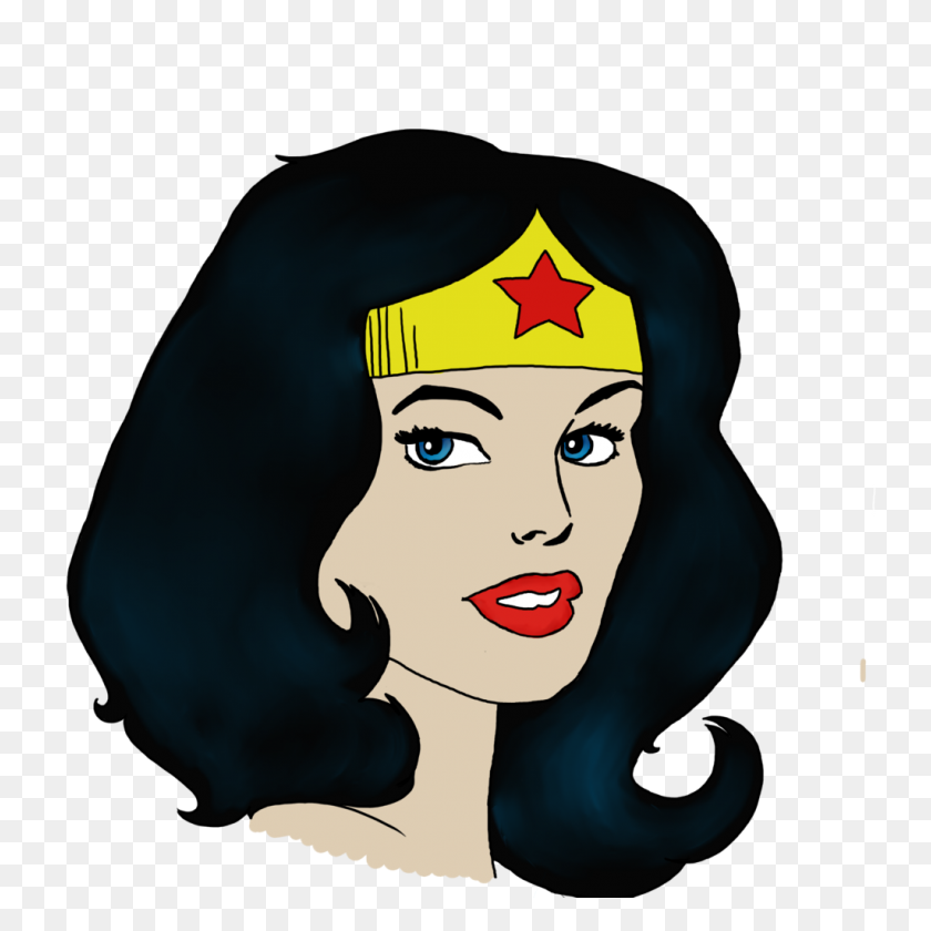 1024x1024 Wonder Woman Clipart Face - Woman Face Clipart