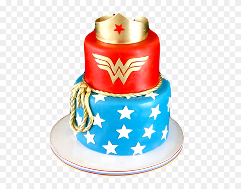 600x600 Wonder Woman Colours Tier Crown Cake - Wonder Woman Crown PNG