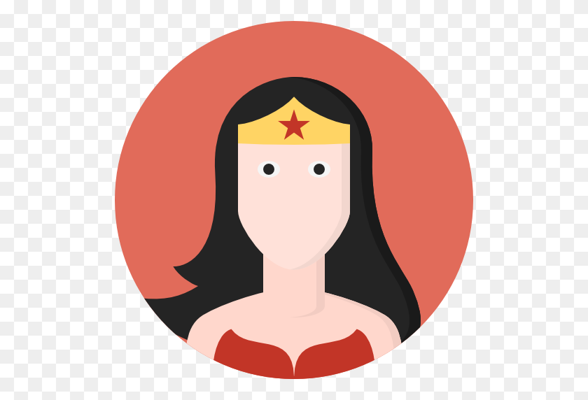 512x512 Wonder, Woman, People, Avatar, Person, Human Icon Free Of Free - Wonder Woman Logo PNG