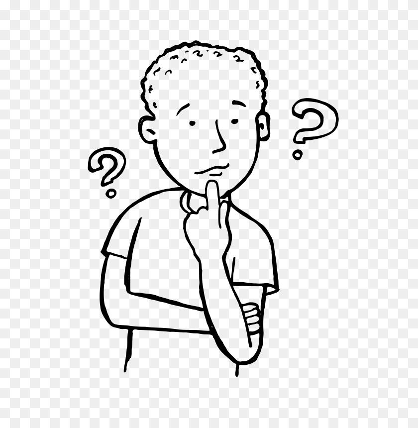 585x800 Wondering Cliparts - Confused Person Clipart