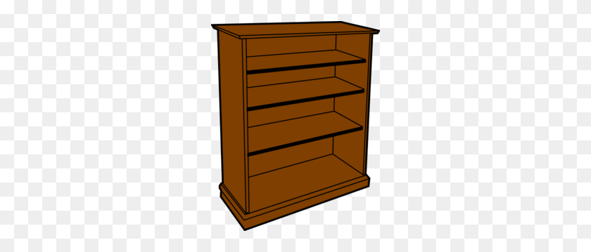 240x299 Wood Bookcase Clip Art - Drawer Clipart