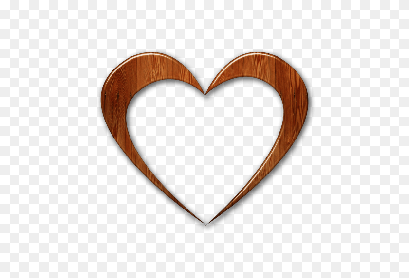 512x512 Клипарты Деревянное Сердце - Проблемное Сердце Клипарт