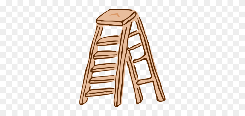 297x340 Wood Ladder Drawing Lumber Cartoon - Lumber Clipart