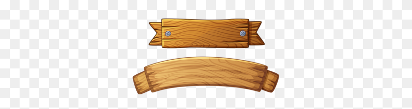 300x163 Wooden - Happy Birthday Banner PNG