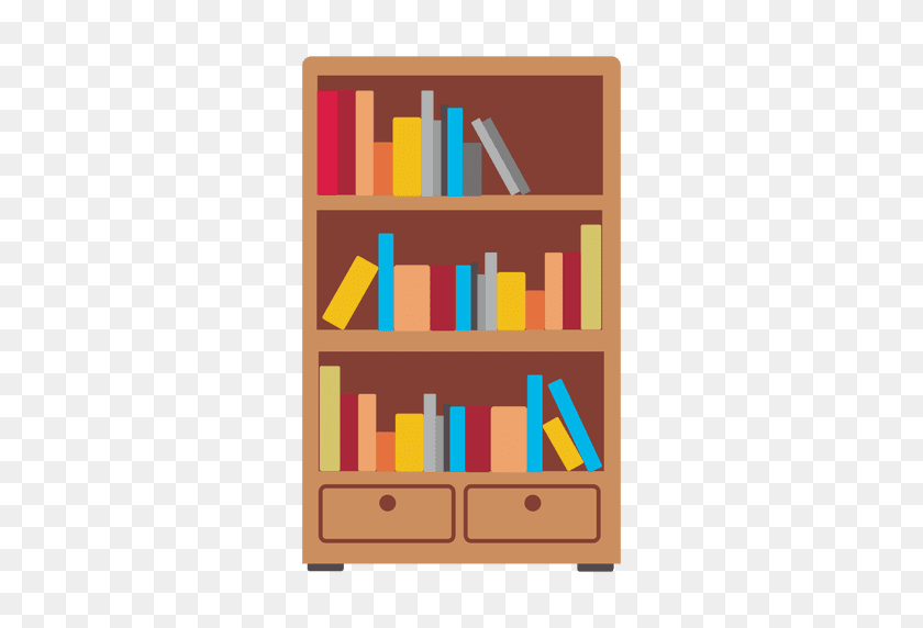 512x512 Wooden Bookshelf Icon - Bookshelf PNG