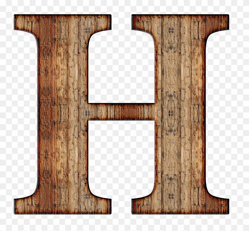 1280x1184 Wooden Capital Letter H Transparent Png - Wood Plank PNG