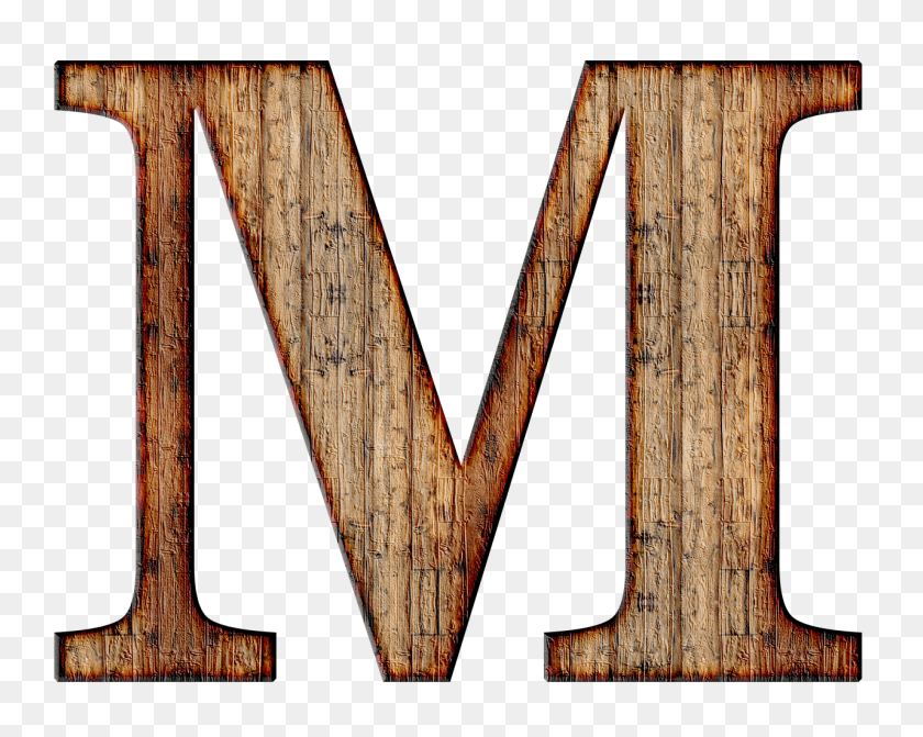 1280x1003 Wooden Capital Letter M Transparent Png - Wood PNG