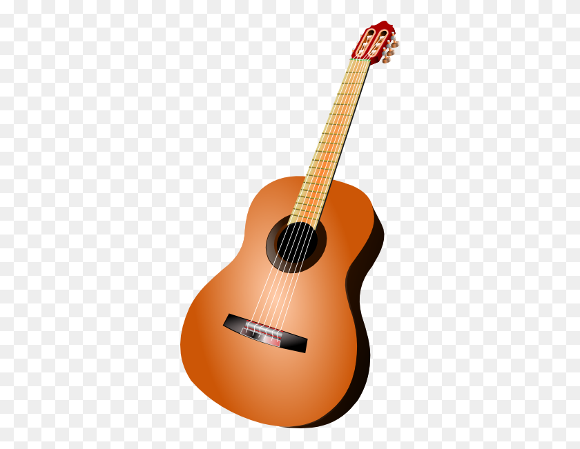 318x591 Guitarra De Madera Clipart - Guitarra Png Clipart