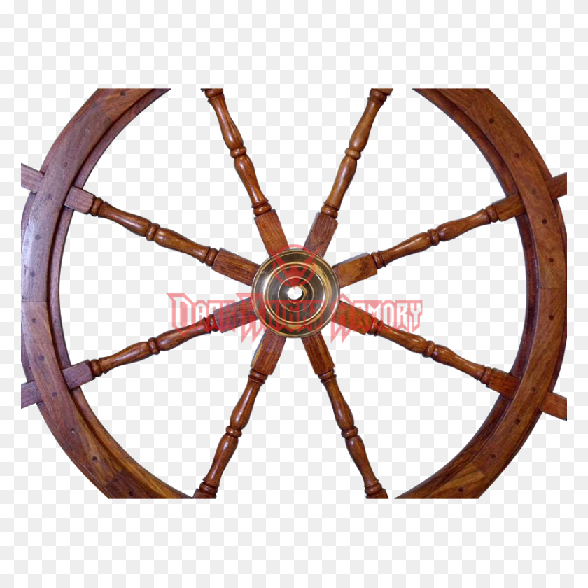 850x850 Wooden Inch Ship Wheel - Ship Wheel PNG