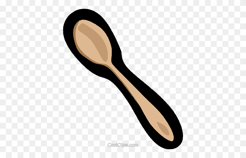 410x480 Wooden Spoon Royalty Free Vector Clip Art Illustration - Wooden Spoon Clipart