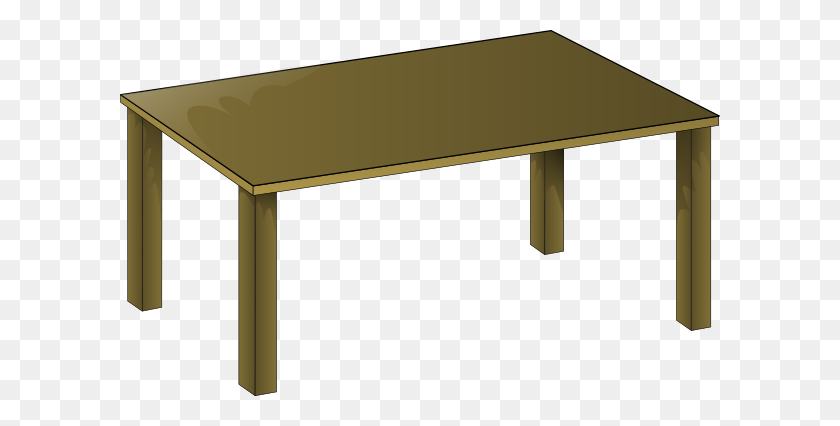 600x366 Wooden Table Clip Art - Set Table Clipart