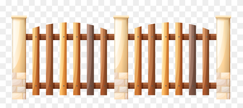 7187x2919 Wooden Yard Fence Png - Wooden Sign PNG