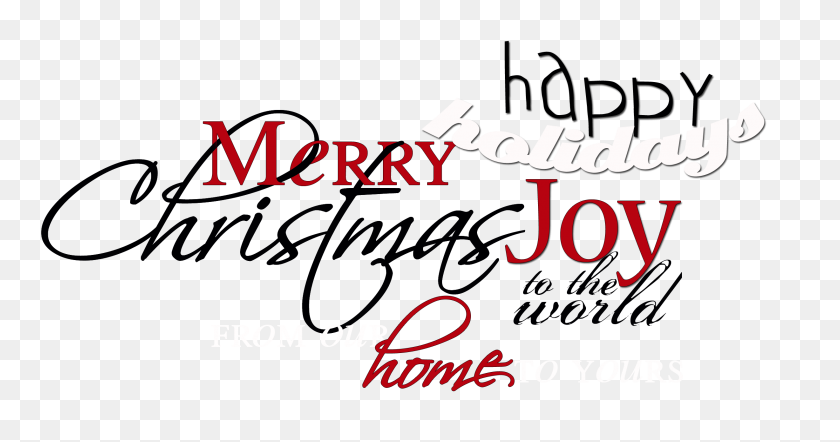 2455x1204 Word Art For Christmas Cards - Word Art PNG