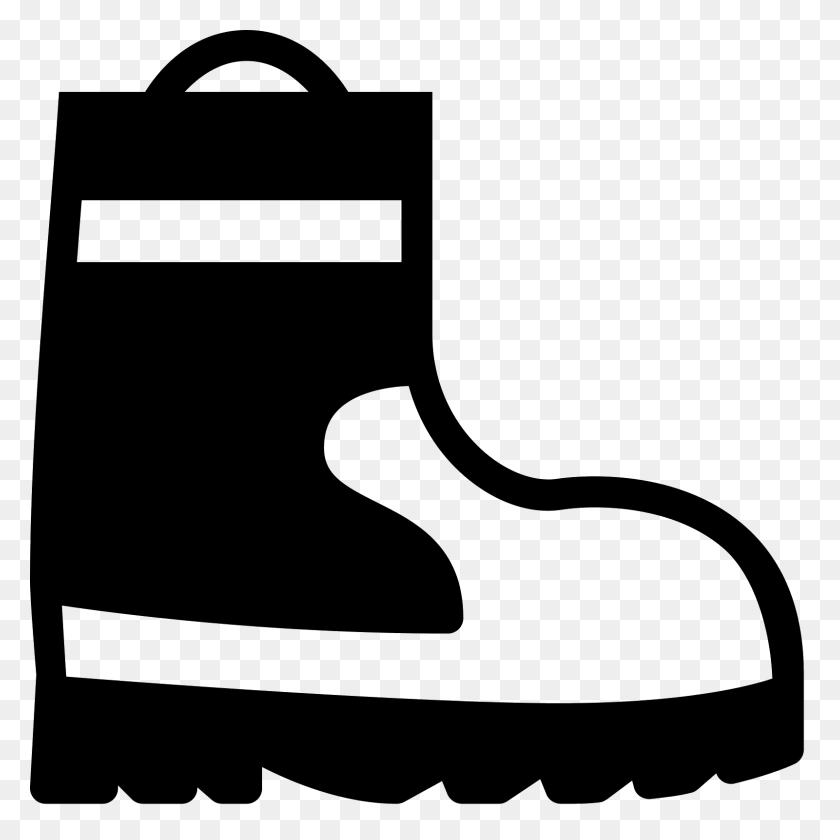 1600x1600 Work Boot Filled Icon - Firefighter Boots Clipart